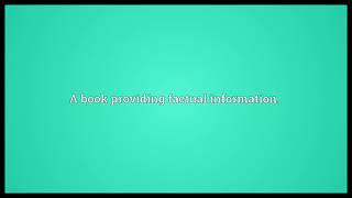 Reference book Meaning