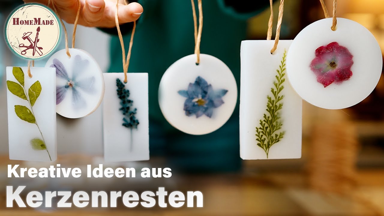DIY | Kreative Ideen für Kerzenreste | Wachsblüten, Wachsanhänger und Rosenkerze selber machen
