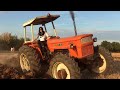Girl on tractor  viviana driving  plowing fiat 1000 dt super  open pipe sound