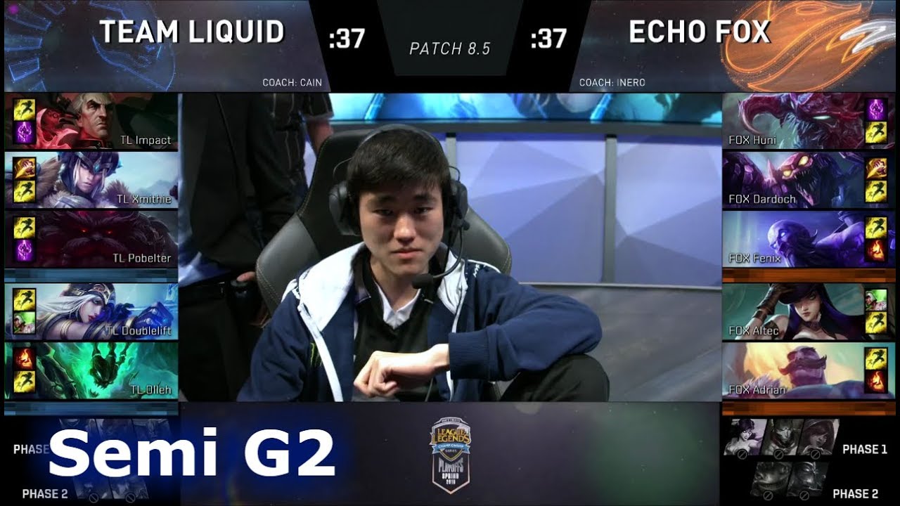 Echo Fox vs Team Liquid | Game 2 Semi Finals S8 NA LCS Spring 2018 | FOX vs TL G2