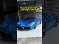 Crystal clear PPF for blue sports car