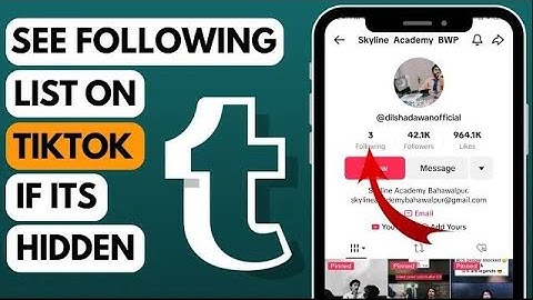 How to See Following List of TikTok Account if it