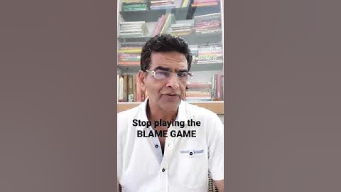 Stop playing the blame game