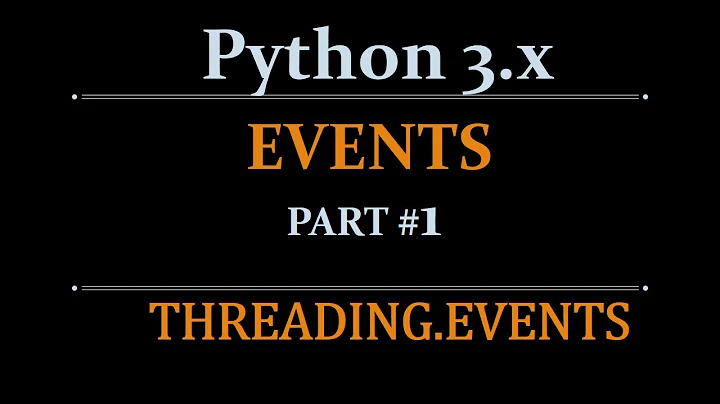 Python Tutorials: Threading Beginners Tutorial -Event Objects - part 7