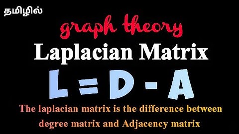 Laplacian Matrix | Degree matrix | Adjacency matrix | #graphtheory