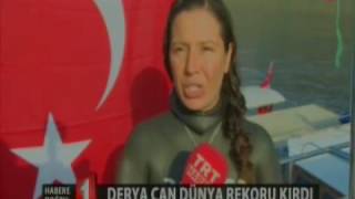 Trt1 Habere Doğru Derya Can -94 Metre Dünya Rekoru