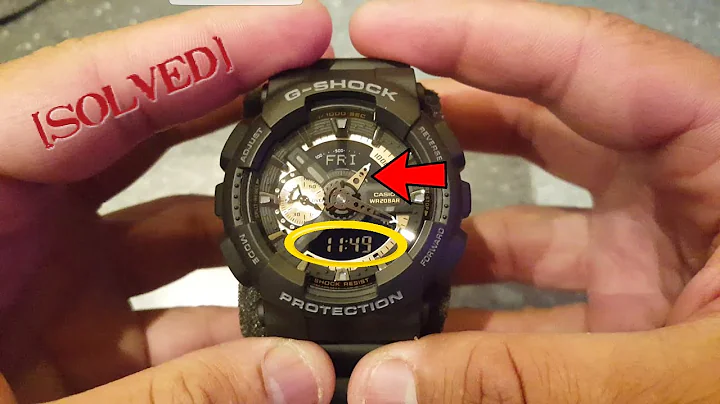 How to sync Casio 5146 5425 (Gshock analog hands and digital display not matching)