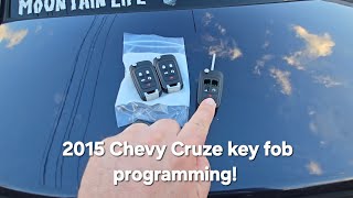 2015 Chevy Cruze key fob programming