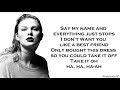 Taylor Swift - Dress (Lyrics)