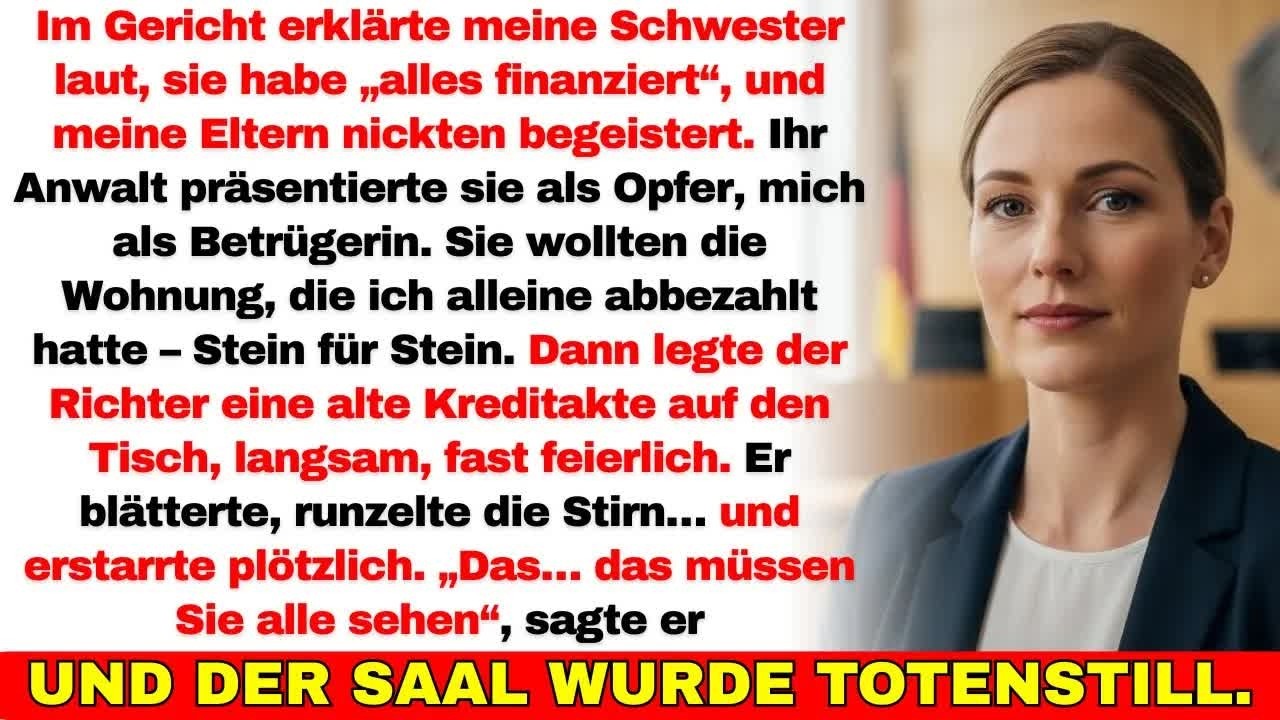 Meine Schwester behauptete im Gericht, sie habe mein Haus bezahlt — bis der Richter die Akte öff