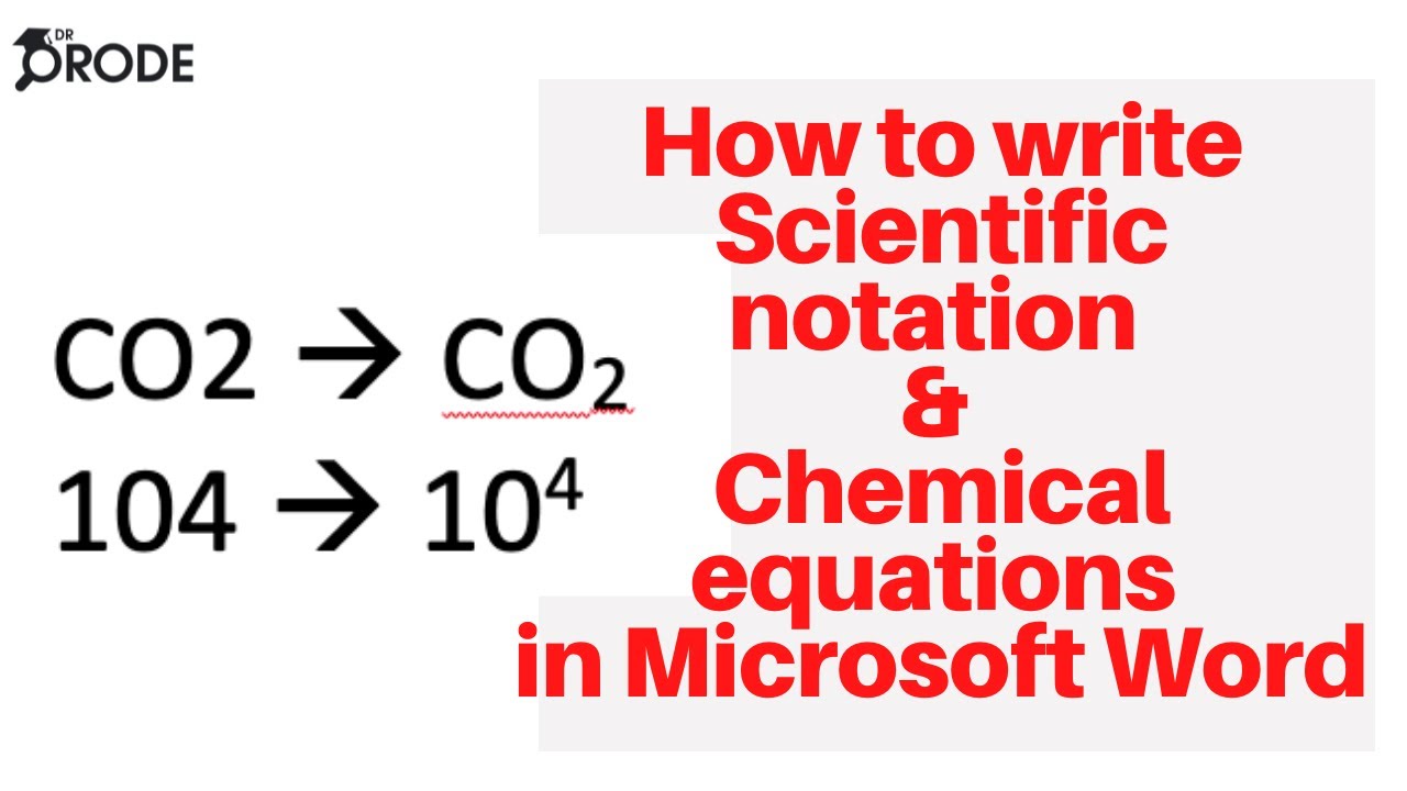 Do superscript and subscript in Microsoft Word| scientific notations ...