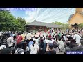 吉田さんちの大道芸 チャペル前を埋め尽くして入りきれないどの観客