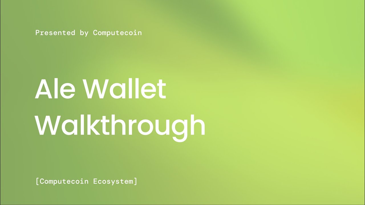 Ale Wallet Walkthrough - YouTube