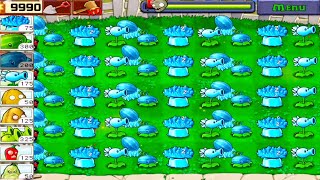 Blue Plants against All Zombies | Plants vs All Zombies | Survival Day Full Gameplay HD