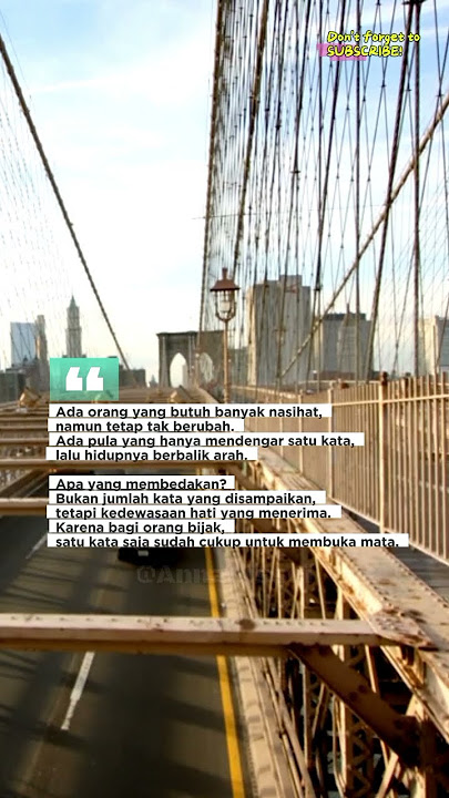 Satu kata cukup bagi yang mau mendengar dengan hati. #Shorts #MotivasiHidup #KataBijak #fyp #story