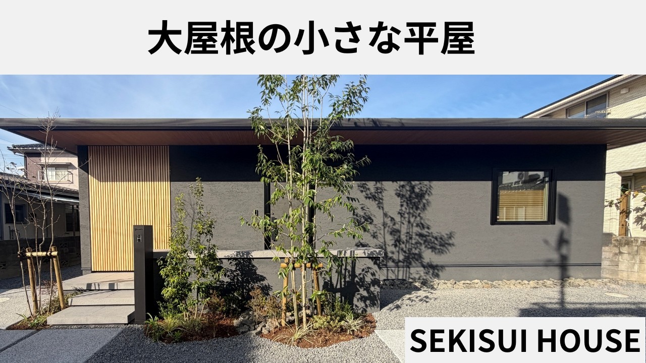 積水ハウス『大屋根の小さな平屋』　【おうちlabo】