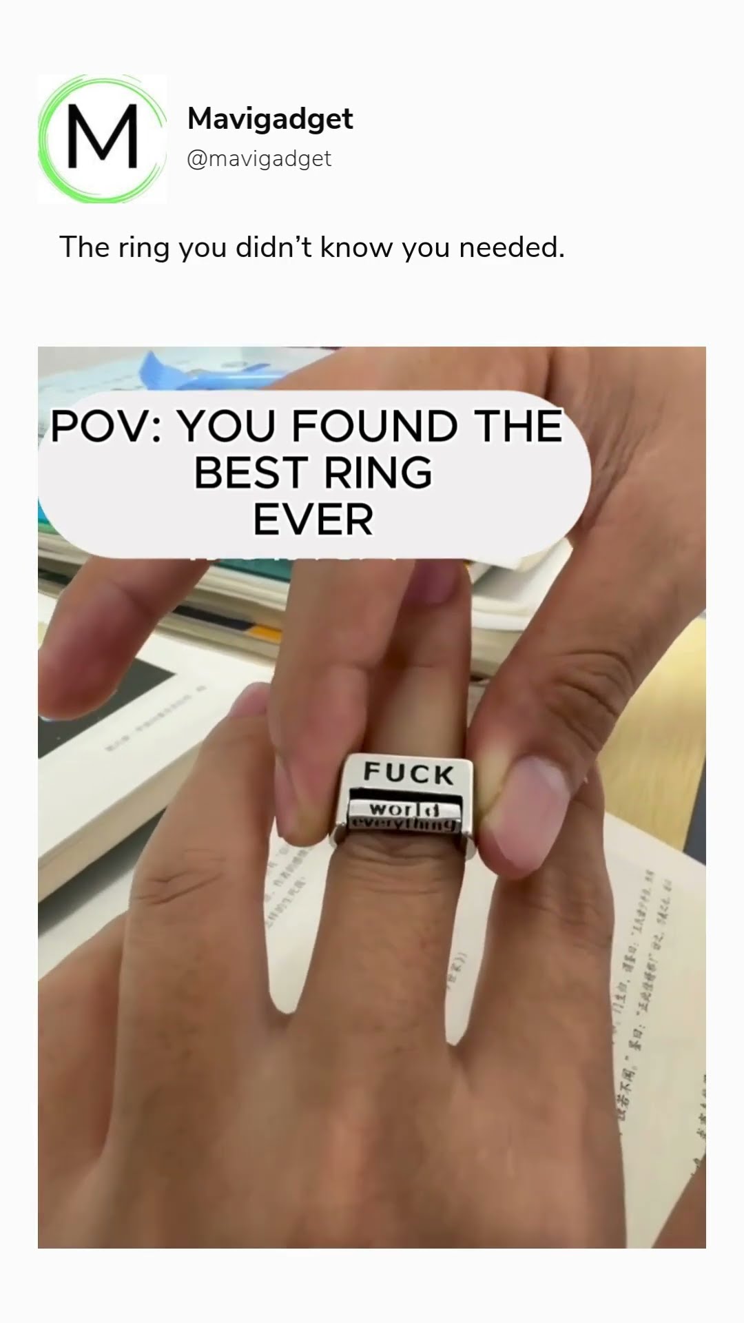 F*ck You Everything Rotating Mood Control Ring ( # 2016  ) ?Product Link in Bio