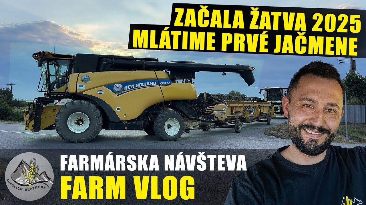 ZAČALA ŽATVA 2025 [ Mlátime ozimný JAČMEŇ  PRE SLADOVŇU ] FARMÁRSKA NÁVŠTEVA #108