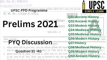 Prelims 2021 PYQ discussion| Question 31-40| #upscprelims #upsc2023 #pyqdiscussion #pyq #upsc #ias