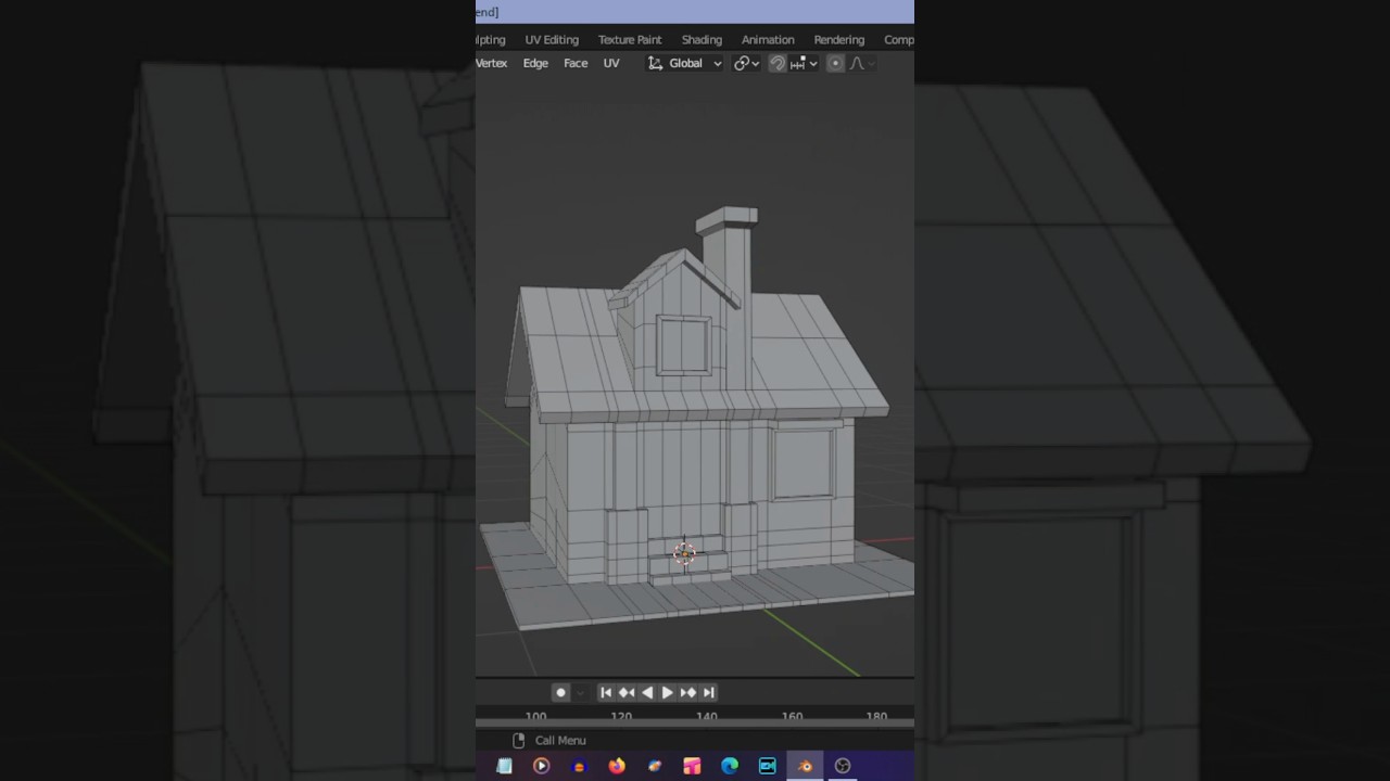 Simple 3d House in Blender || 3d modeling || blender ||how to make 3d house / art / best 3d softwer