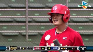 20140808-2 爆米花 綺麗vs崇越 2上 劉昱言三球三振綺麗四棒林椲紘