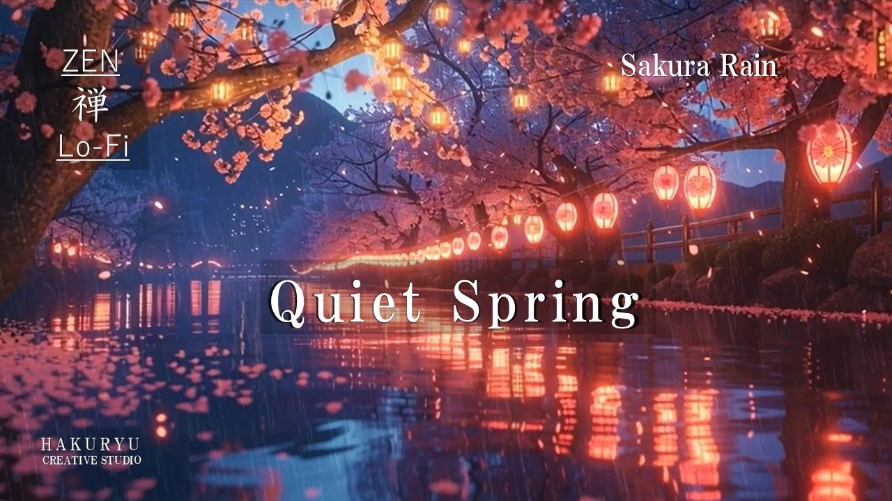 桜雨 🌸☔️：Sakura Rain | Quiet Spring 春の静けさ | Relaxing for Deep Focus & Study | Zen Lofi