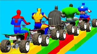 Super Hero bike riding game || Spider man And Superman bike Stunts Racing Game - Android Gameplay #2 screenshot 2