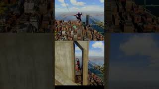 Peter Parker vs Miles Morales Fall Damage - Spider-Man 2 PS5 #shorts #spiderman