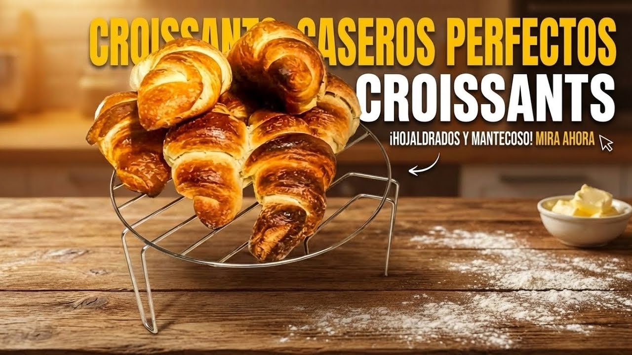 Curasan de hojaldre casero bajo en grasa y azucar. Receta sencilla. Prueba a cocinarlos paso a paso.