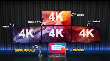 How to Connect 4 Monitors to a MacBook - TobenONE UDS050A Displaylink Docking Station