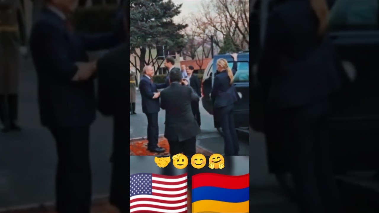 🇺🇸🇦🇲Вице-президента приветствует премьер-министр Армении Никол Пашинян в Президентском дворце в Е...