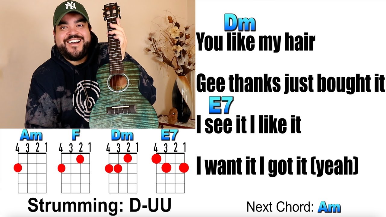 7 RINGS Ariana Grande (Ukulele Play Along with Chords and Lyrics