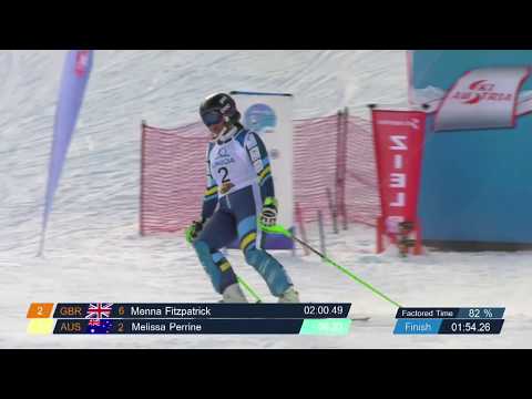 Melissa Perrine and Christian Geiger - 1st women's slalom VI - World Cup Kuhtai