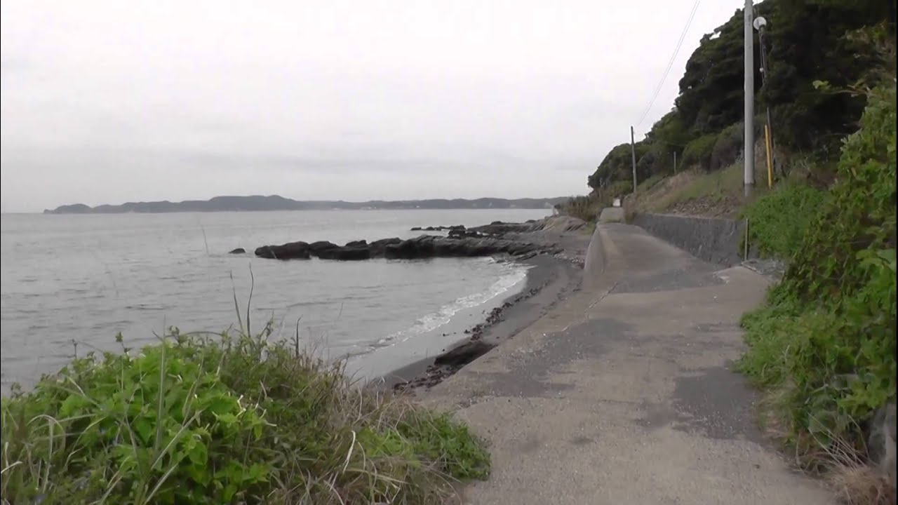 釣り場の風景 千葉県富津市津浜海岸 Youtube