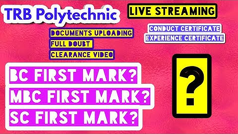 TRB POLYTECHNIC DOCUMENTS UPLOADING DOUBTS..POST YOUR DOUBTS...I WILL CLEAR