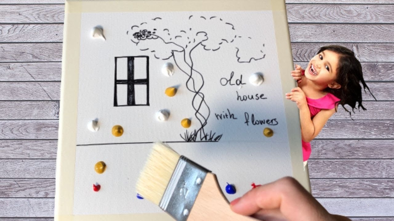 Paint With Me Challenge #10 /Easy Art/Old House Painting /Relaxing Demonstration