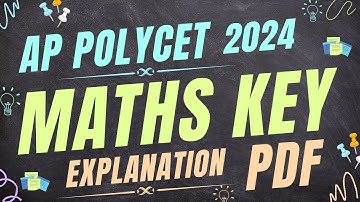 ap polycet 2024 key|ap polycet exam 2024 maths key|ap polycet exam marks|ap polytechnic exam key