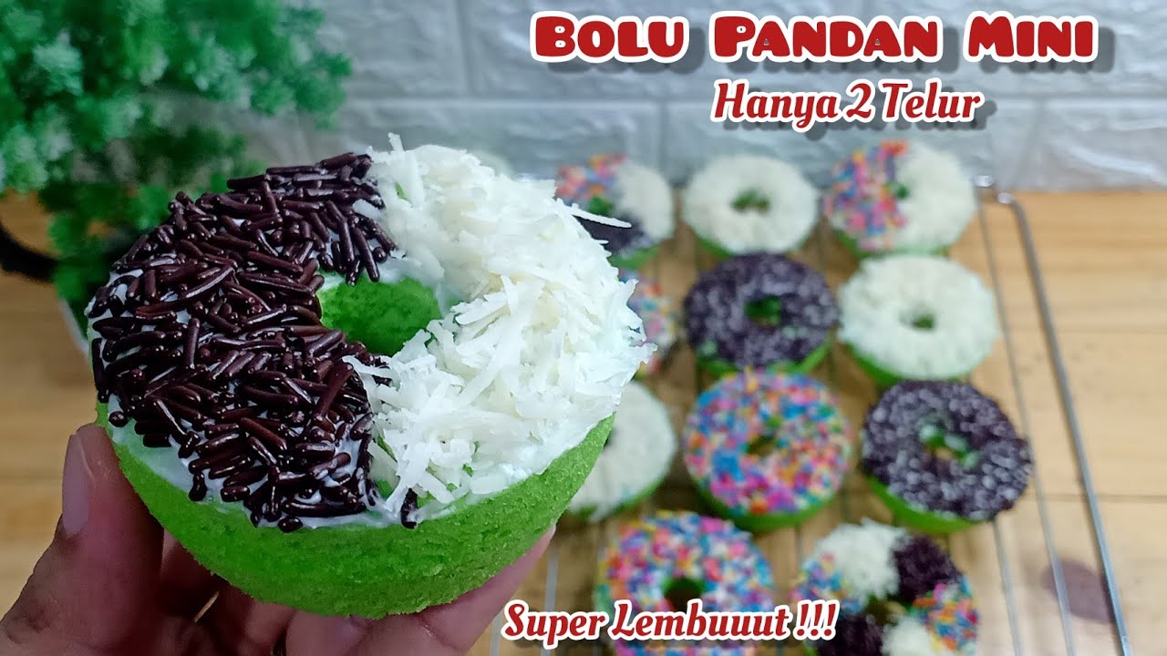 BOLU PANDAN MINI SUPER LEMBUT COCOK UNTUK IDE JUALAN HANYA 2 TELUR !!!