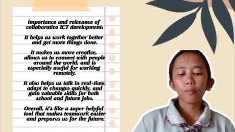 VIDEO LESSON ABOUT COLLABORATIVE ICT DEVELOPMENT ✨👩🏻‍💻