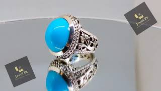 Natural Turquoise Ring - Nishapuri Feroza - Masterpiece
