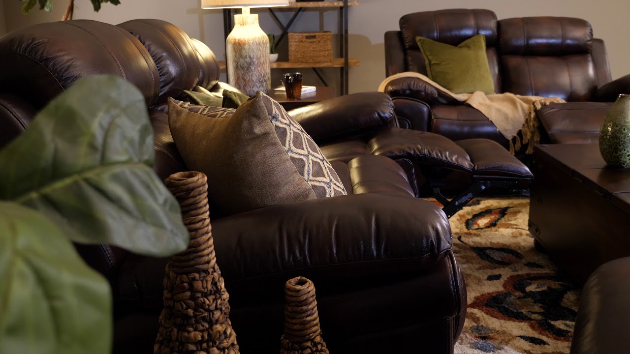 Jerome S Furniture Joplin Leather Reclining Living Room Set