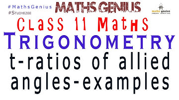 #MathsGenius trigonometric ratios of allied angles part 02 Class 11 Maths CBSE and other boards