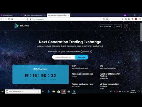 Btcexch.net New Launching give 1000 (100USD) Bex free Token