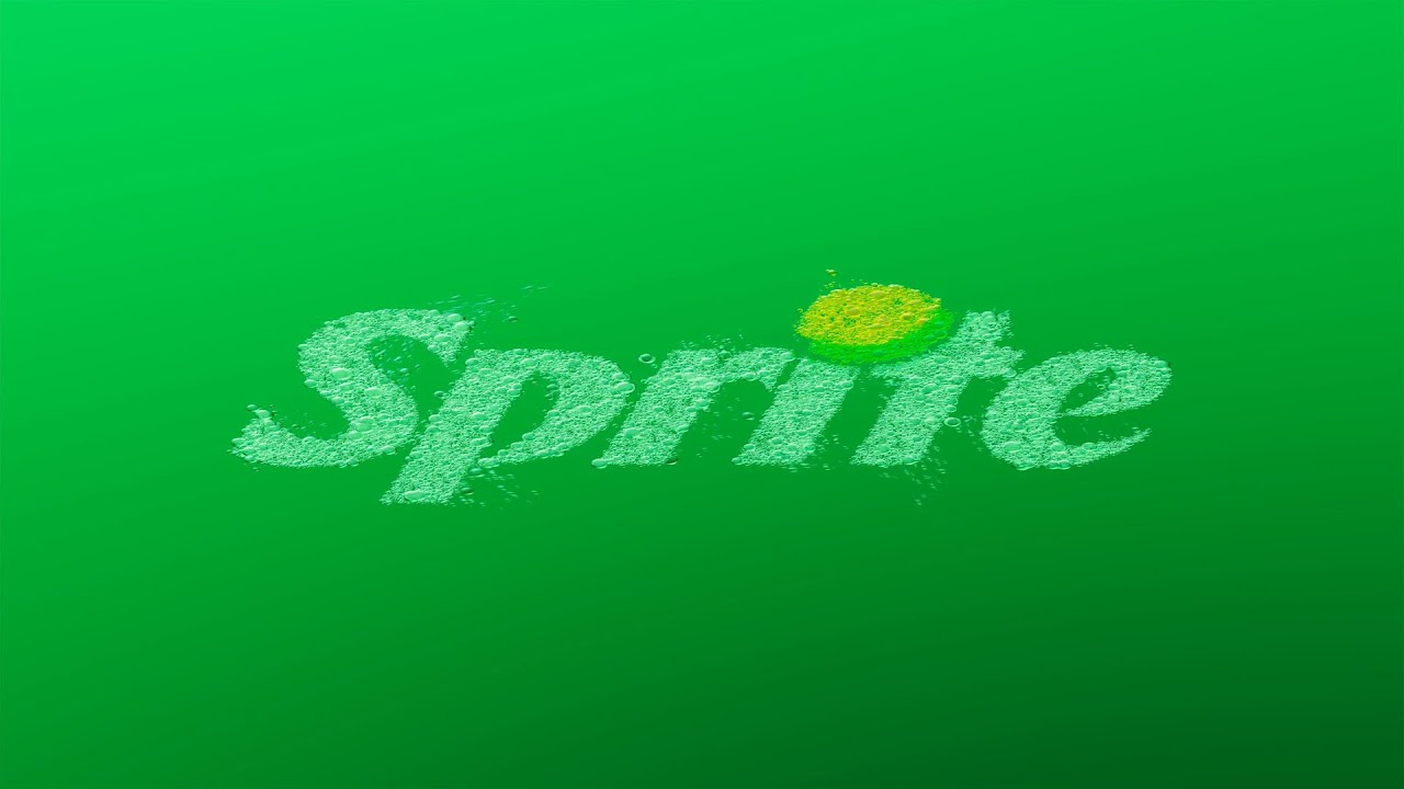 Sprite logo made of bubbles