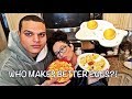 COOK OFF WITH MY HUBBY!!! Is HE a better cook?!?.....| Kat&#39;s Curls