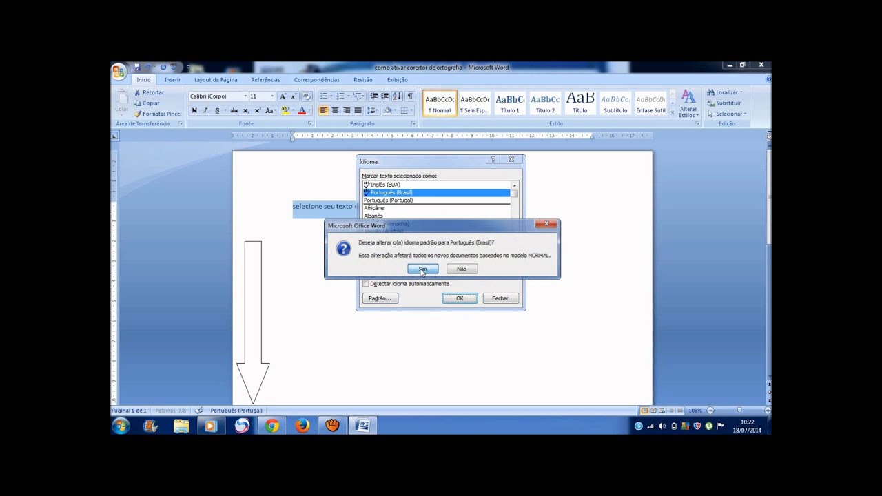 como ativar corretor ortografico do microsoft word youtube microw soft word