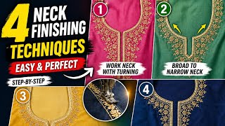     How to Finish Neckline Like a Pro | 4 Simple Sewing Methods 