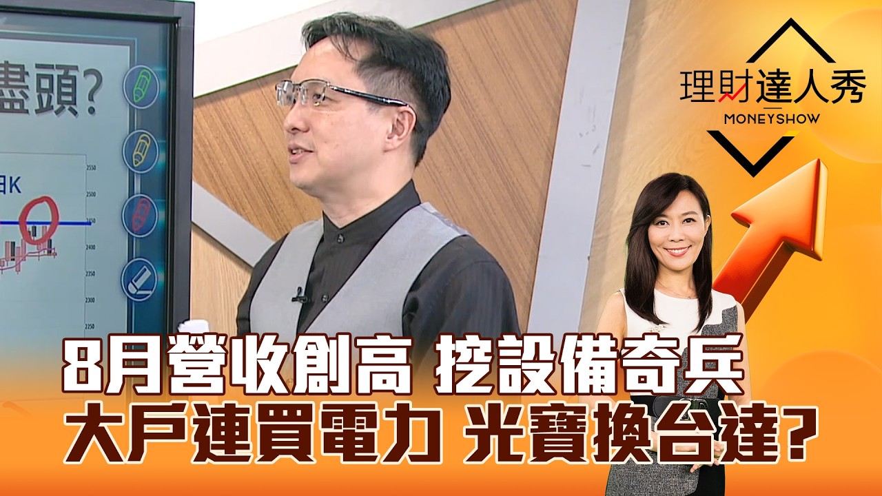 【理財達人秀】8月營收創高 挖設備奇兵 大戶連買電力 光寶換台達？｜李兆華、高憲容 2026.09.03 part2 縮圖