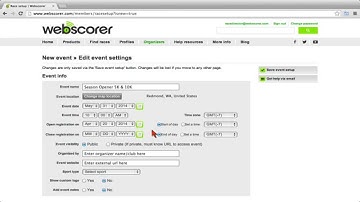 Webscorer online registration