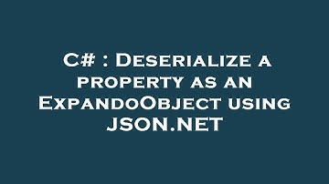C# : Deserialize a property as an ExpandoObject using JSON.NET